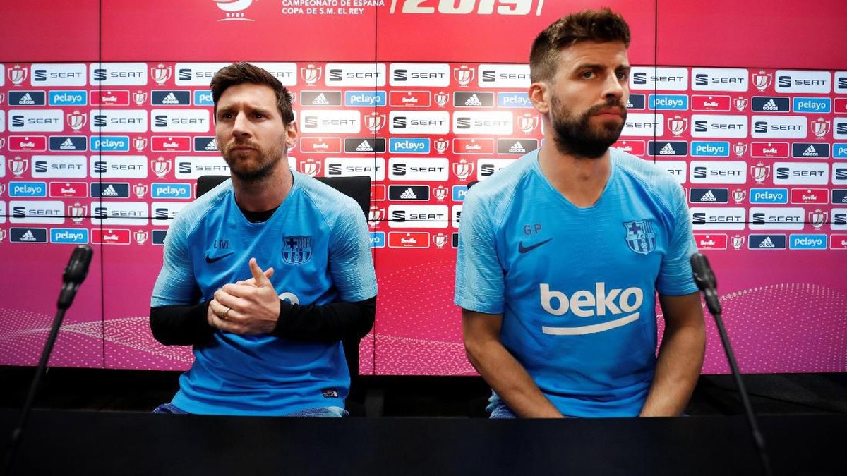 FOTO: Canda Tawa Barcelona Jelang Final Copa del Rey