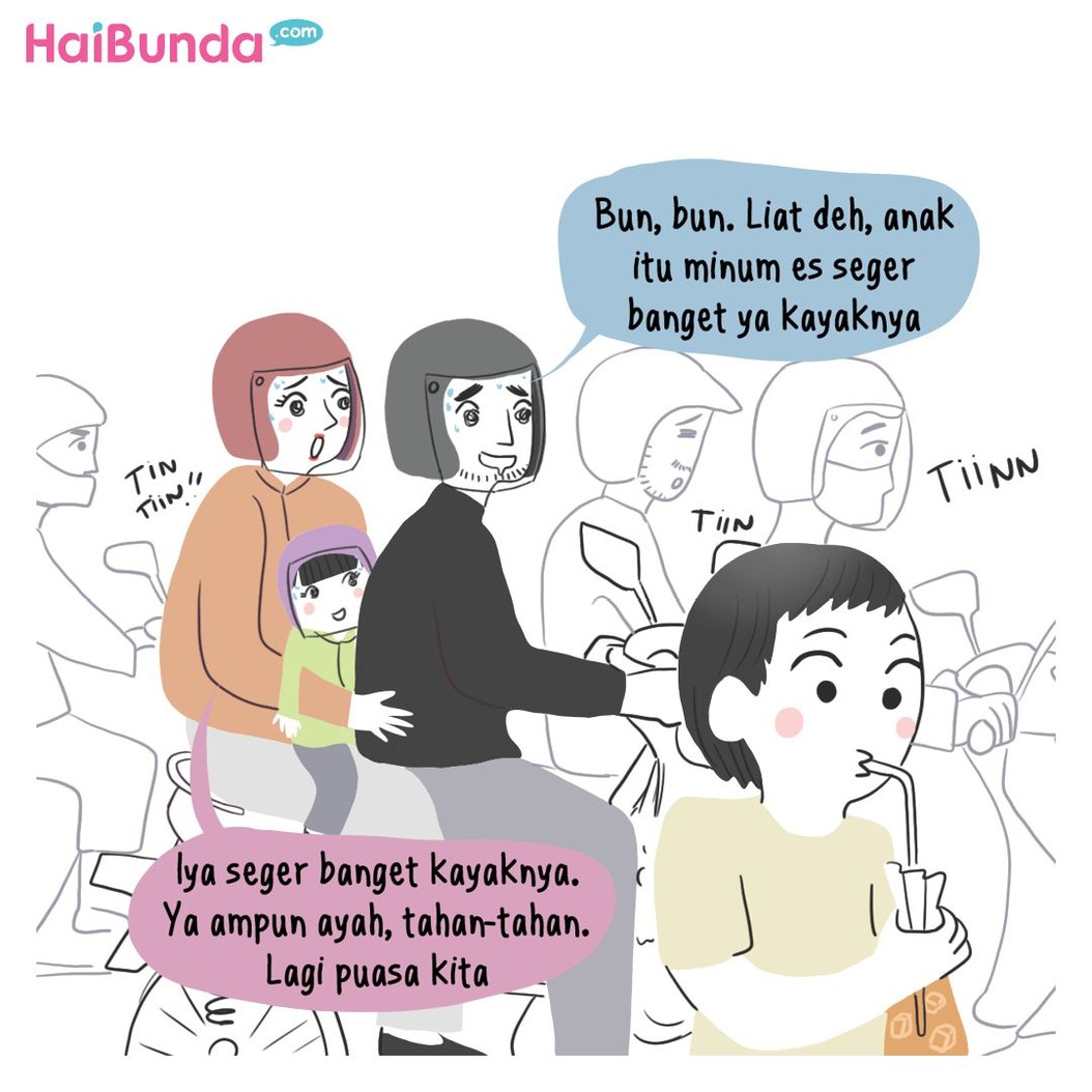 Berbagai godaan dialami Ayah dan Bunda di komik ini saat bulan puasa. Untuk Bunda dan eluarga, cobaan apa yang cukup terasa saat bulan puasa?