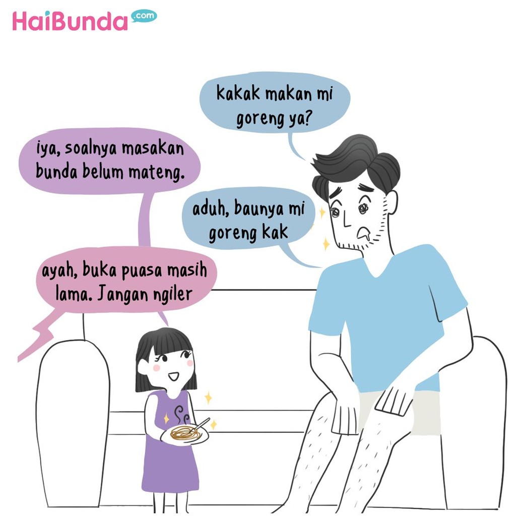 Berbagai godaan dialami Ayah dan Bunda di komik ini saat bulan puasa. Untuk Bunda dan eluarga, cobaan apa yang cukup terasa saat bulan puasa?
