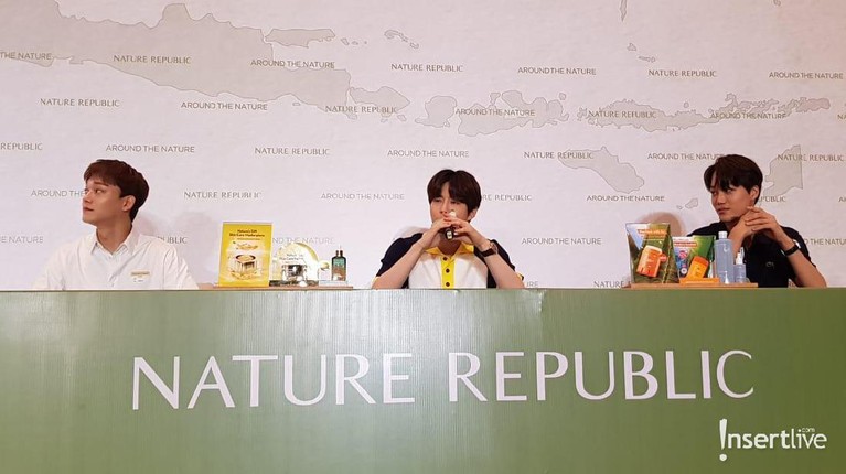 Keseruan acara Konferensi Pers Journey to Nature Republic with EXO di Hotel The Westin Jakarta