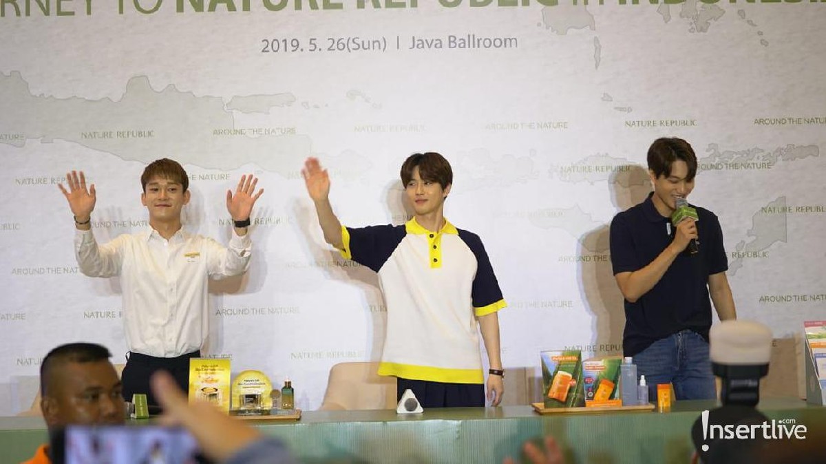 Keseruan acara Konferensi Pers Journey to Nature Republic with EXO di Hotel The Westin Jakarta