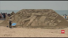VIDEO: Sambut Musim Panas, Pantai Haeundae Jadi Galeri Seni