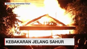 VIDEO: Kebakaran Jelang Sahur, 7 Rumah Lululantak
