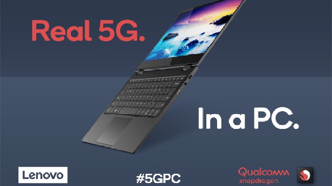 Qualcomm Technologies dan Lenovo memperkenalkan laptop 5G pertama di dunia.