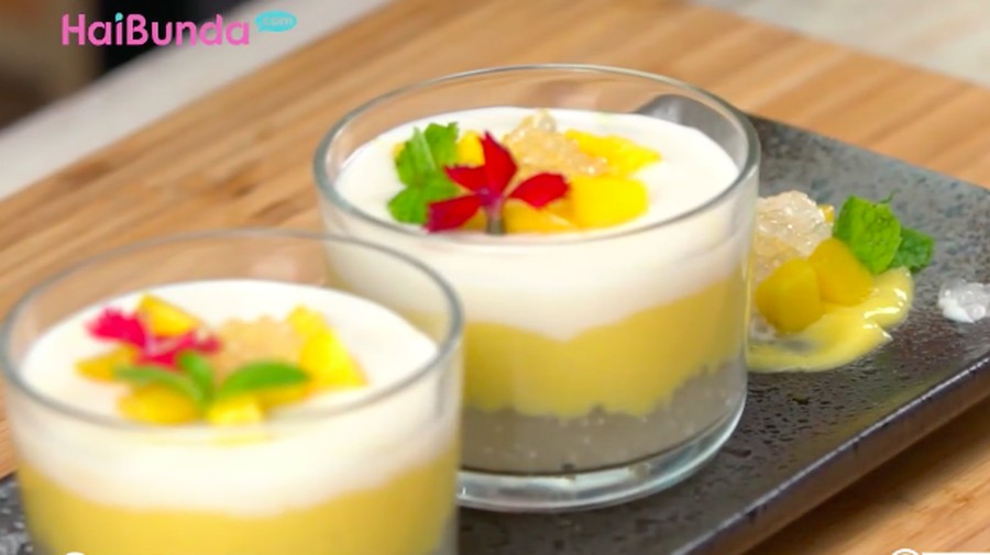 Menu Buka Puasa: Mango Sago, Si Kuning Putih yang Manis Segar