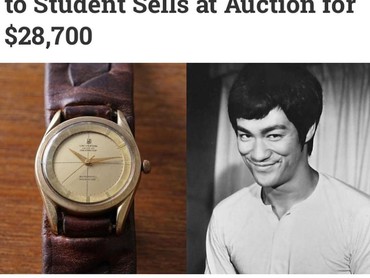 Jam Tangan Bekas Pakai Bruce Lee  Laku Lelang dengan Harga Rp430 Juta