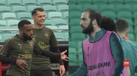 VIDEO: Cekcok Higuain dan Luiz Jelang Final Liga Europa 2019