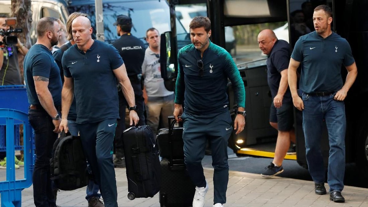 FOTO: Tottenham Tiba di Madrid Jelang Final Liga Champions