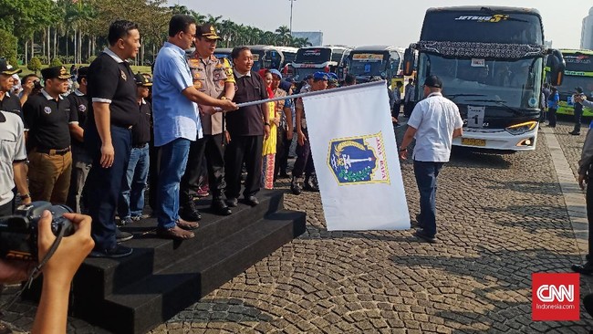 Mudik gratis yang digagas Pemprov DKI Jakarta dengan anggaran Rp14 miliar menghabiskan biaya sewa untuk per unit bus Rp19,3 juta.