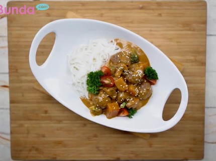 Menu Lebaran: Sedapnya Rendang Meatball Rice Noodle