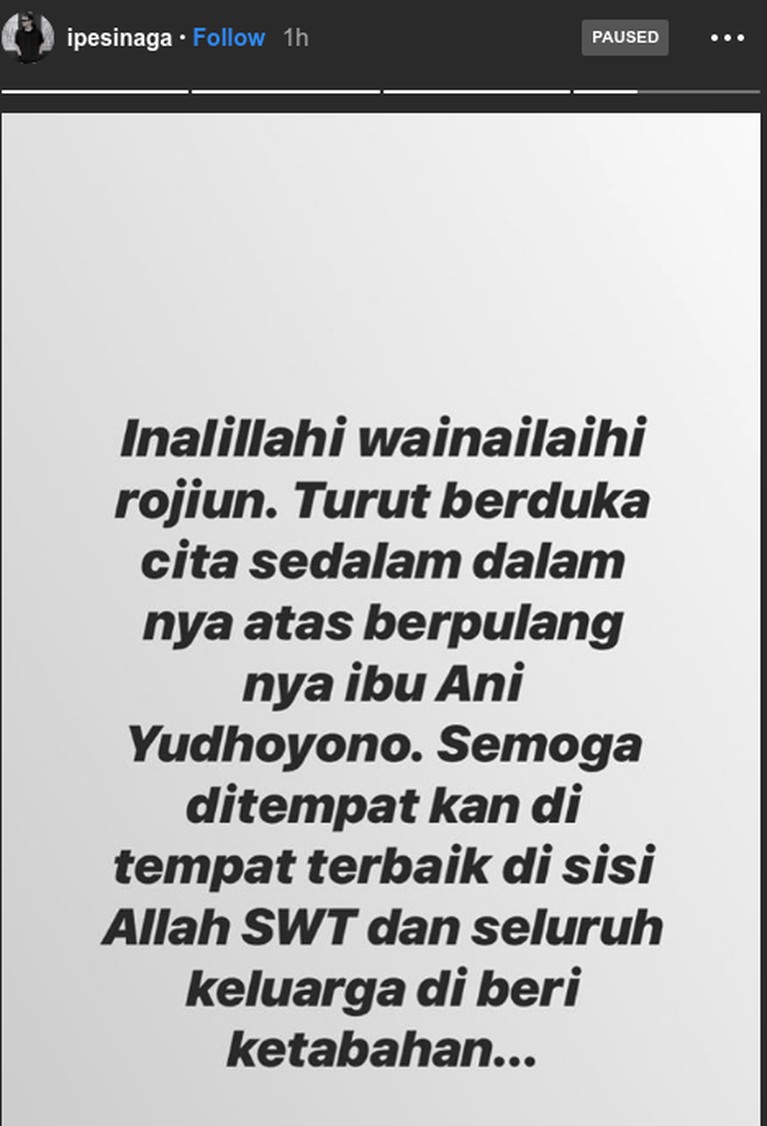 Ibu Ani Yudhoyono meninggal dunia hari ini, Sabtu (1/6) di Singapura. Para seleb tanah air pun ikut berbelasungkawa atas kepergian sosok Ibu Negara RI ke-6 itu.