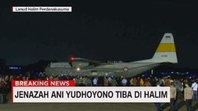 VIDEO: Jenazah Ani Yudhoyono Tiba di Halim