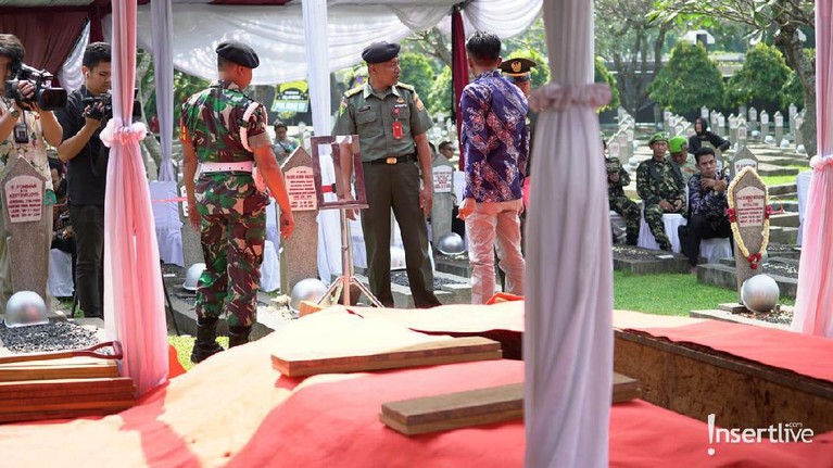 Suasana terkini tempat pemakaman Ani Yudhoyono. 