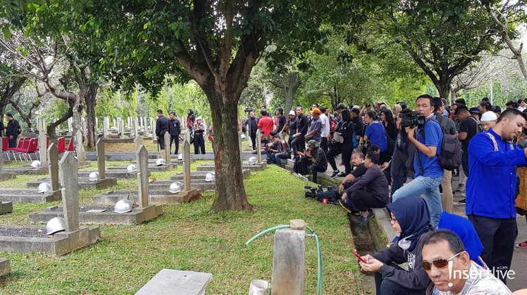 Suasana terkini tempat pemakaman Ani Yudhoyono. 