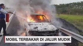 VIDEO: Mobil Terbakar di Jalur Mudik