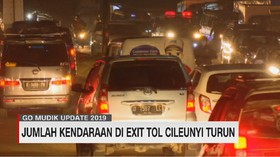 VIDEO: Jumlah Kendaraan Di Exit Tol Cileunyi Turun