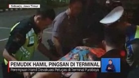 VIDEO: Pemudik Hamil Pingsan di Terminal
