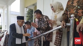 Ma'ruf Amin Lebaran dengan Jokowi-JK di Istana