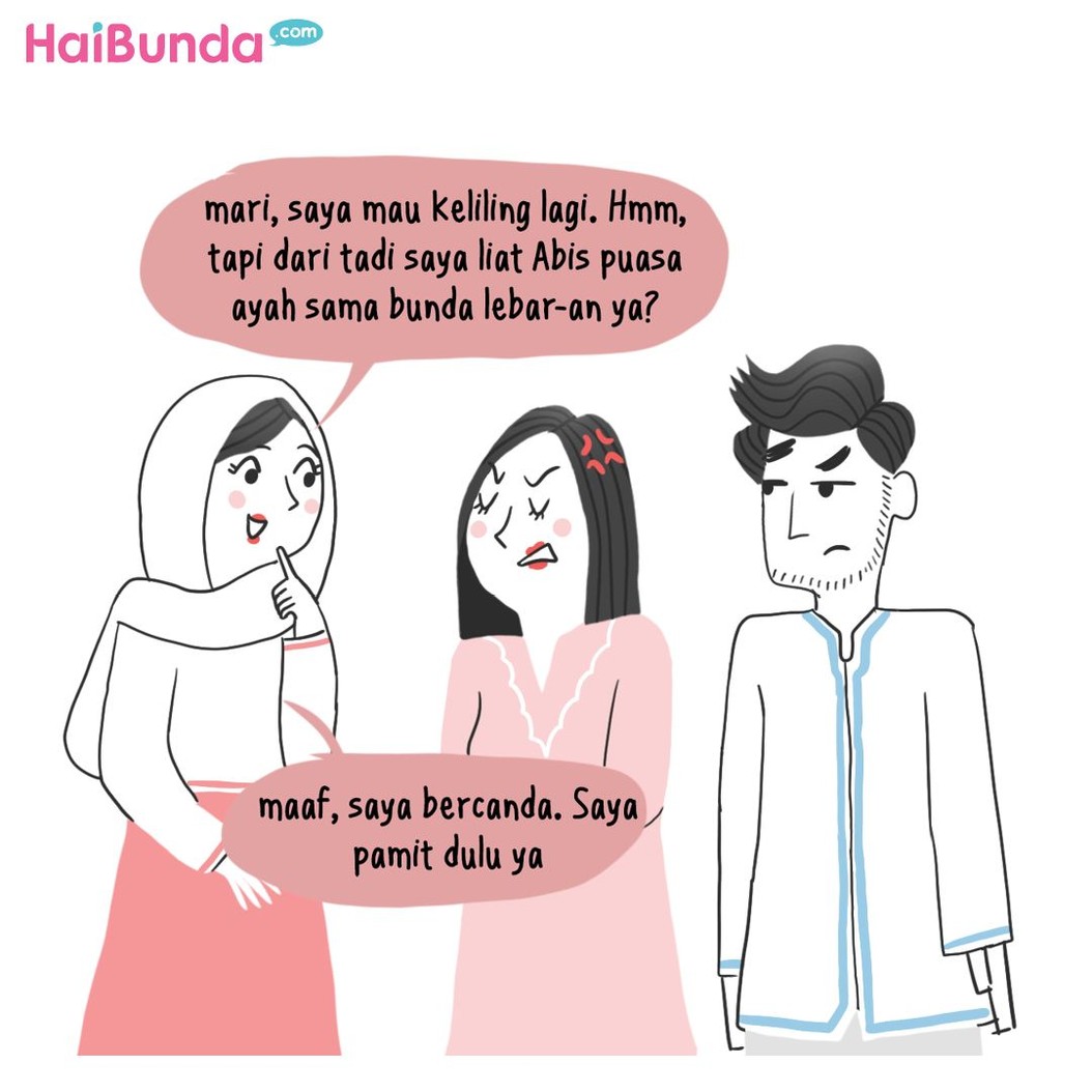 Begini cerita saat Lebaran di keluarga Bunda di komik ini. Di keluarga Bunda, ada cerita apa saat Lebaran? Bagikan di kolom komentar yuk.