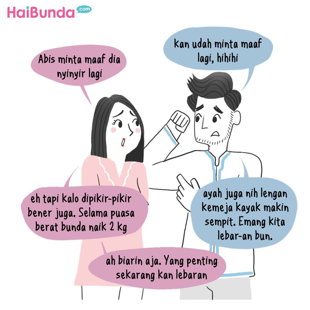 Begini cerita saat Lebaran di keluarga Bunda di komik ini. Di keluarga Bunda, ada cerita apa saat Lebaran? Bagikan di kolom komentar yuk.