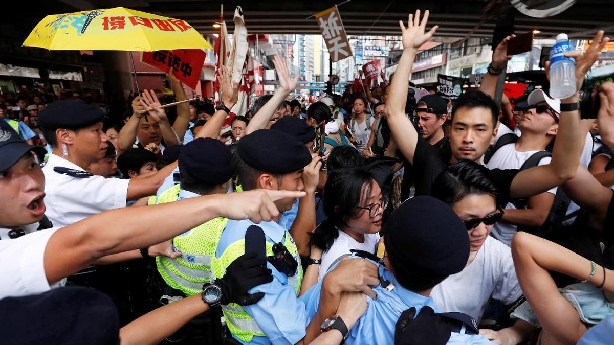 FOTO: Derap Protes Warga Hong Kong Menolak RUU Ekstradisi