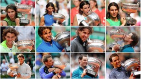 FOTO: Selusin Gelar Nadal di Prancis Terbuka