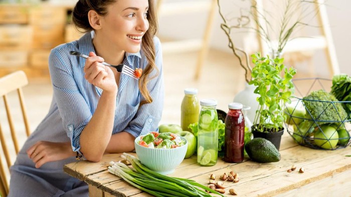 Balanced diet Organic Healthy food Clean eating selection Including Certain Protein Prevents Cancer: fish, meat, fruit, vegetable, cereal, leaf vegetable