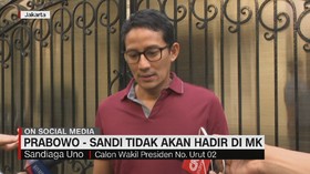 VIDEO: Prabowo-Sandi Tak Hadir Dalam Sidang Perdana MK