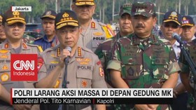VIDEO: Polri Larang Aksi Massa di Depan Gedung MK