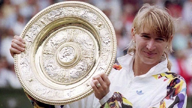 Mantan petenis wanita bertitel ratu Golden Slam, Steffi Graf, genap 49 tahun hari ini.
