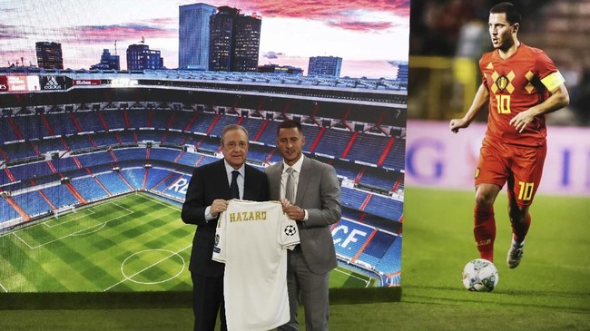 Real Madrid masih mempersiapkan dua nomor punggung yang kemungkinan dikenakan Eden Hazard.