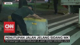 VIDEO: Jelang Sidang, Akses Jalan Menuju MK Ditutup