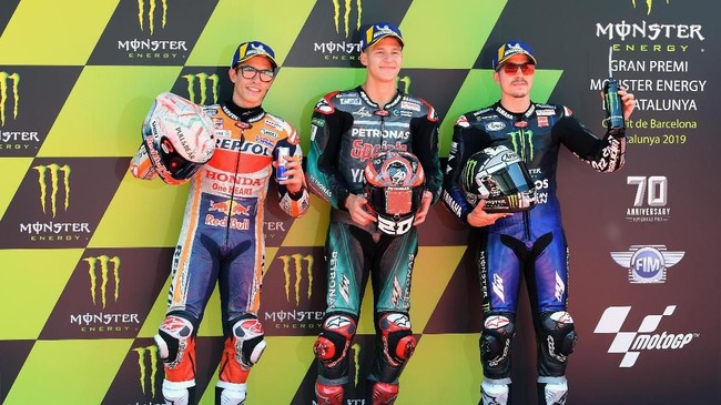 FOTO: Quartararo vs Marquez di Kualifikasi MotoGP Catalunya