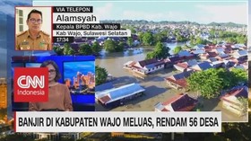 VIDEO: Banjir di Kabupaten Wajo Meluas, Rendam 56 Desa