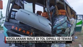VIDEO: Kondisi Bus Kecelakaan Tol Cipali, 12 Orang Tewas