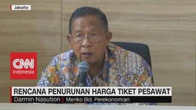 VIDEO: Menko Darmin Pastikan Tiket Pesawat Turun