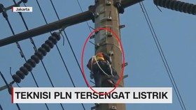 VIDEO: Teknisi PLN Tersengat Listrik