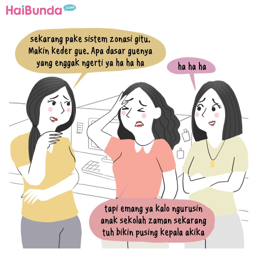 Bunda di rumah punya pengalaman apa terkait daftar sekolah anak? Samakah dengan Bunda di komik ini?