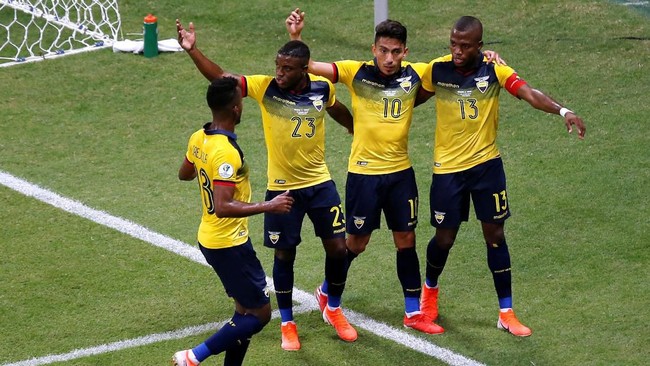 Timnas Chile ditahan imbang 1-1 Ekuador dalam lanjutan pertandingan Grup C Copa America 2019 di Stadion Arena Fonte Nova, Sabtu (22/6) pagi WIB.