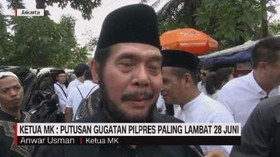 VIDEO: MK: Putusan Gugatan Pilpres Paling Lambat 28 Juni