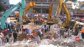 VIDEO: Bangunan 7 Lantai di Kamboja Runtuh, 18 Orang Tewas