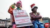 FOTO: Festival Damai Keselamatan Berlalu Lintas Polisi menggelar festival dama Millenial Road Safety dengan mengambil tema 'Merajut Persatuan dalam Kebhinekaan dan Millennial Safety Road'.