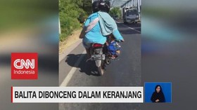 VIDEO: Balita Dibonceng Dalam Keranjang