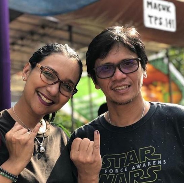 <p>Kompak <em>wefie</em> setelah <em>nyoblos</em> nih. (Foto: Instagram/ @shahnaz_haque)</p>