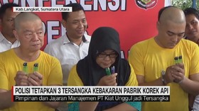 VIDEO: Polisi Tahan 3 Tersangka Kebakaran Pabrik Korek Api