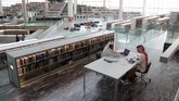 FOTO: Kemegahan Perpustakaan Nasional Qatar Qatar telah bekerjasama dengan banyak perpustakaan untuk menambah koleksi buku Perpustakaan Nasional Qatar