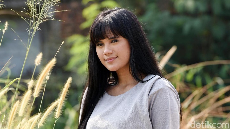 Audi Marissa saat ditemui di lokasi syuting di kawasan Ceger.