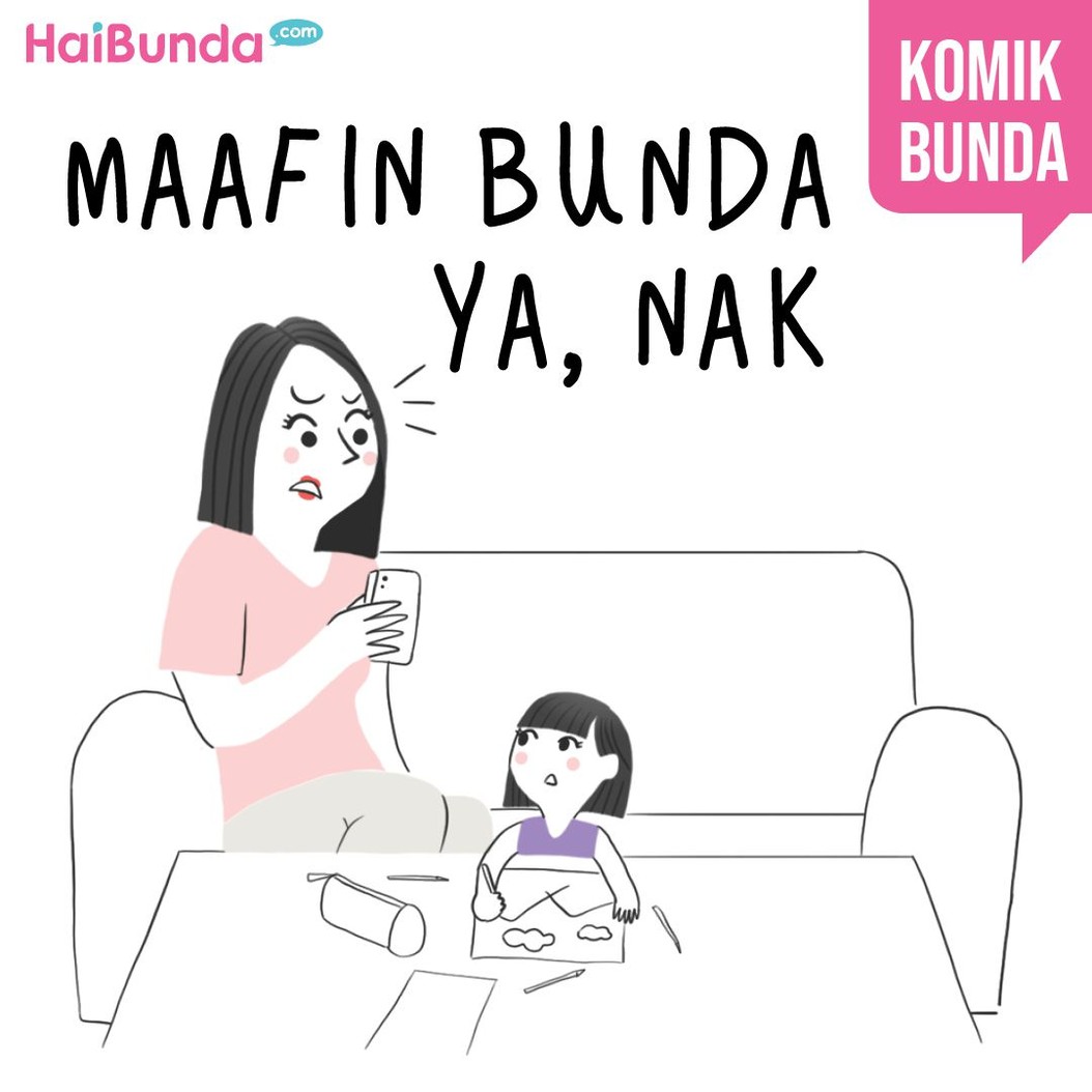 Penyesalan dirasakan bunda di komik ini setelah membentak kakak. Bagi Bunda, apa hal yang dilakukan ke anak dan membuat Bunda merasa bersalah serta menyesal?