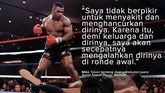 FOTO: Sensasi Cakap Tyson si Leher Beton Mike Tyson selalu memiliki komentar soal pertarungan, baik ketika kalah maupun menang. Tak jarang omongan petinju berjuluk 'Si Leher Beton' menjadi sensasi.