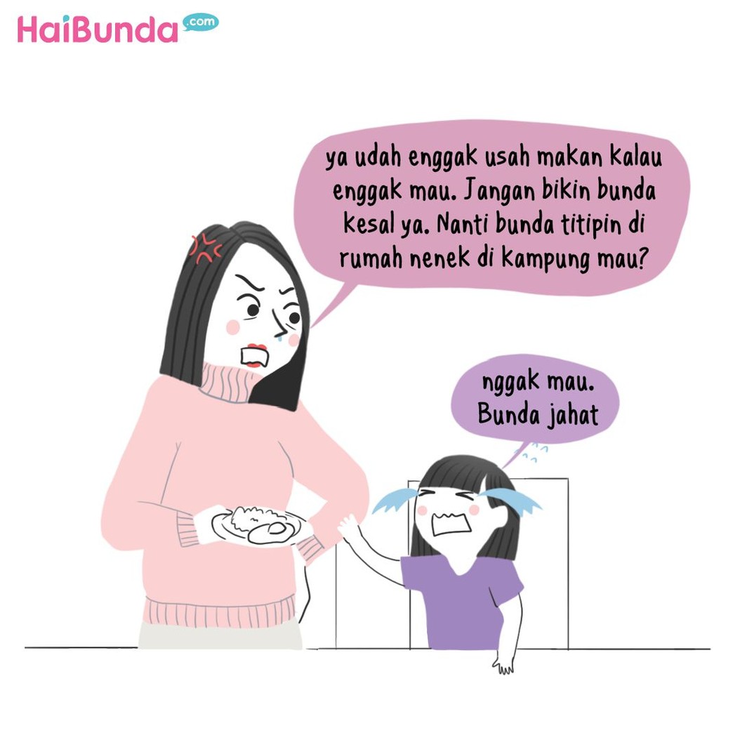 Penyesalan dirasakan bunda di komik ini setelah membentak kakak. Bagi Bunda, apa hal yang dilakukan ke anak dan membuat Bunda merasa bersalah serta menyesal?